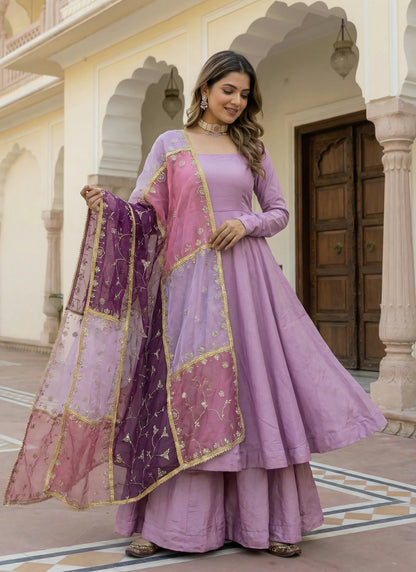 Stunning Roman Silk Gown Purple