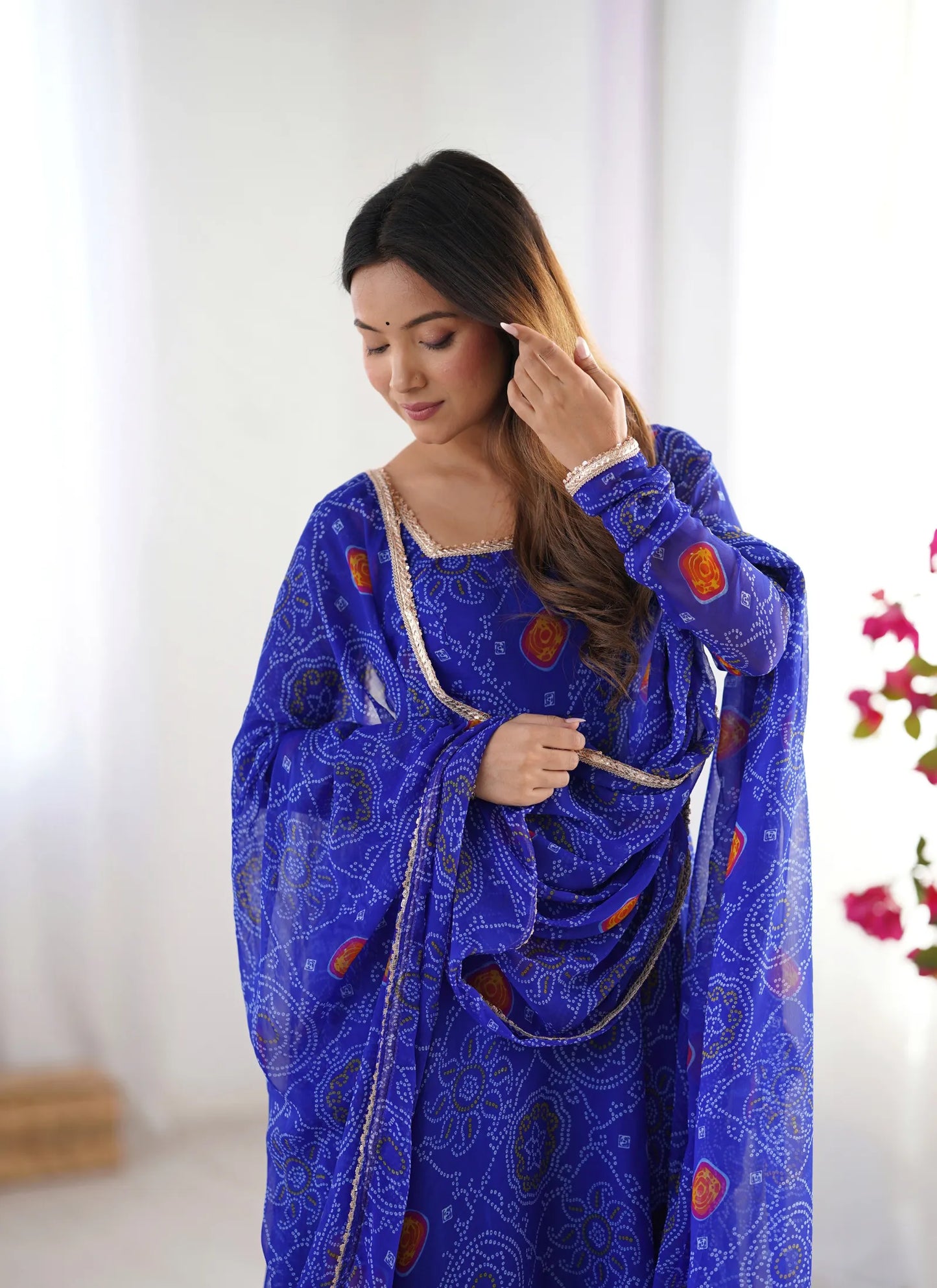 Pure Soft Lightweight Chiffon Anarkali Blue