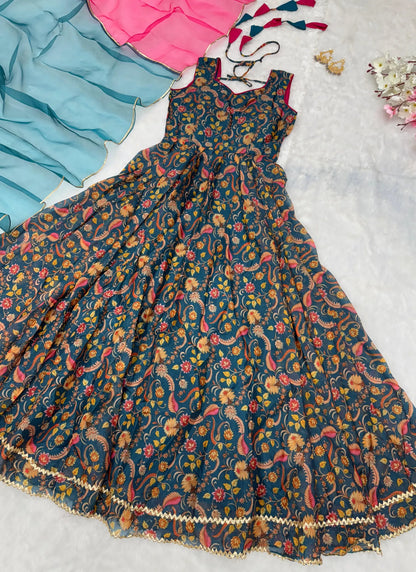 Jimmy Organza Silk Anarkali Gown