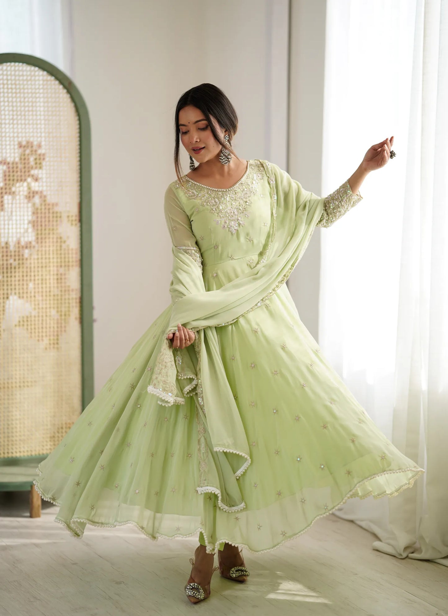 Pista Rembo Sequence Designer Anarkali Suit
