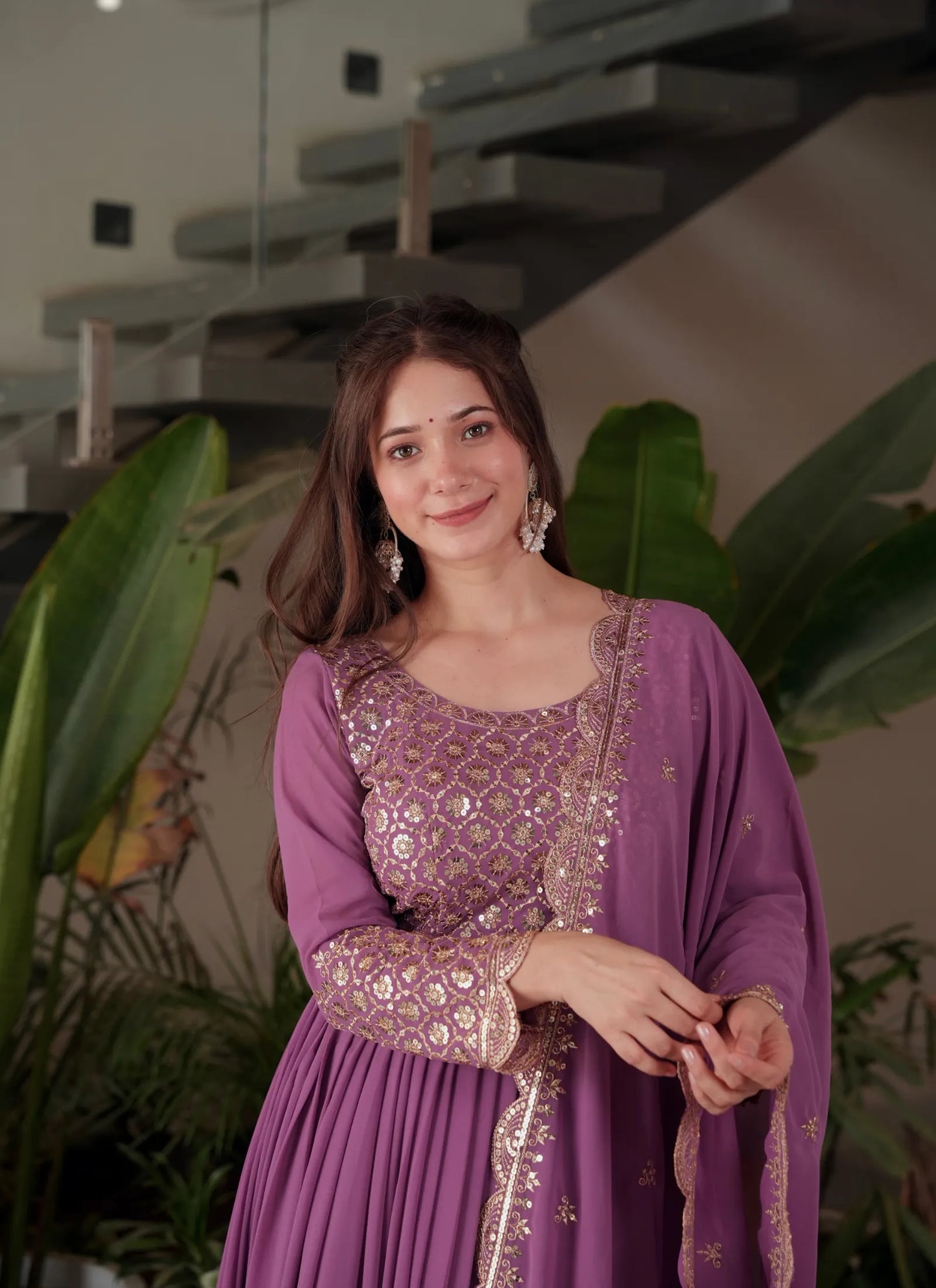 Heavy Faux Georgette Sharara Suit