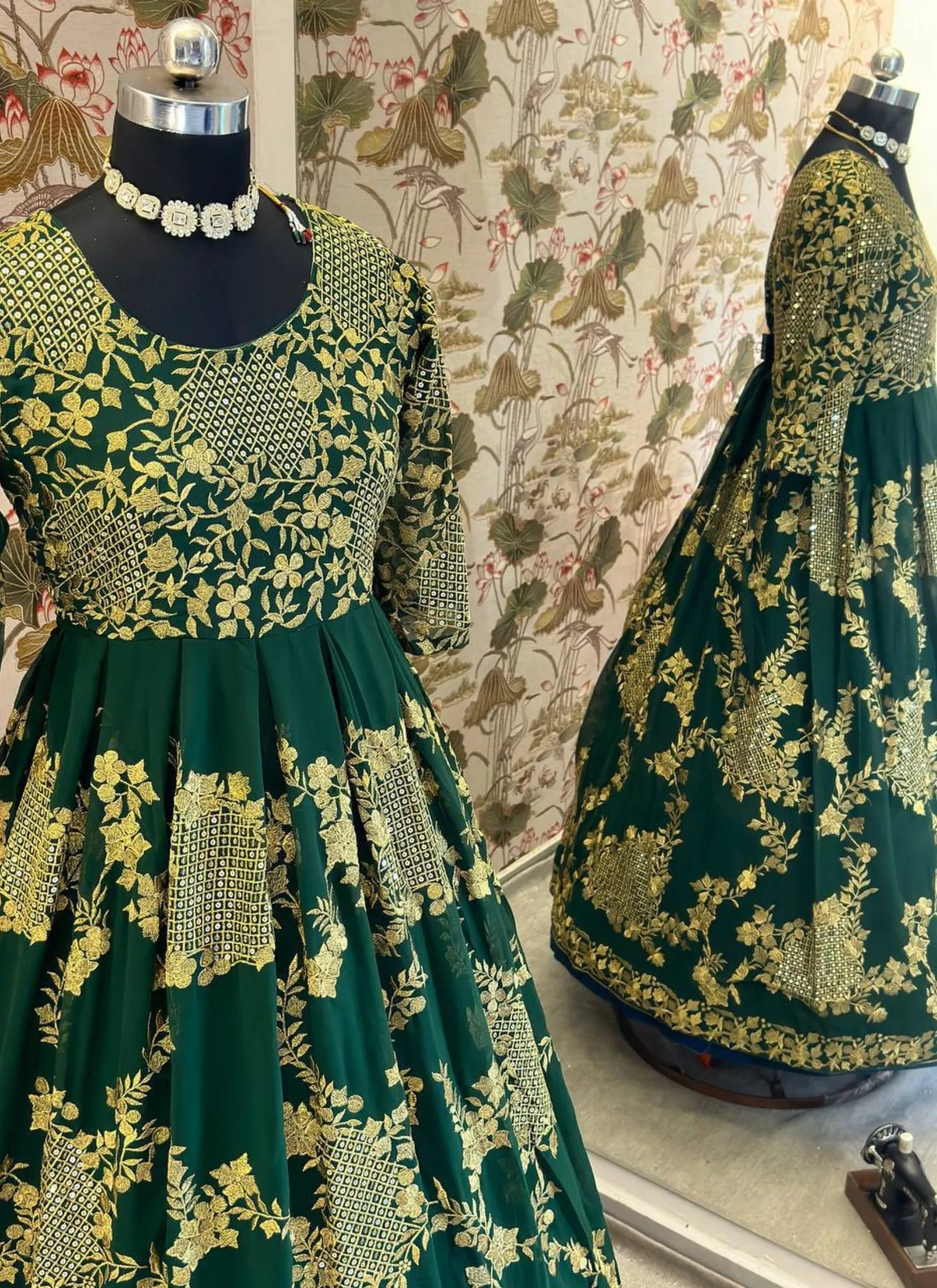 Beautiful Georgette Embroidery Gown