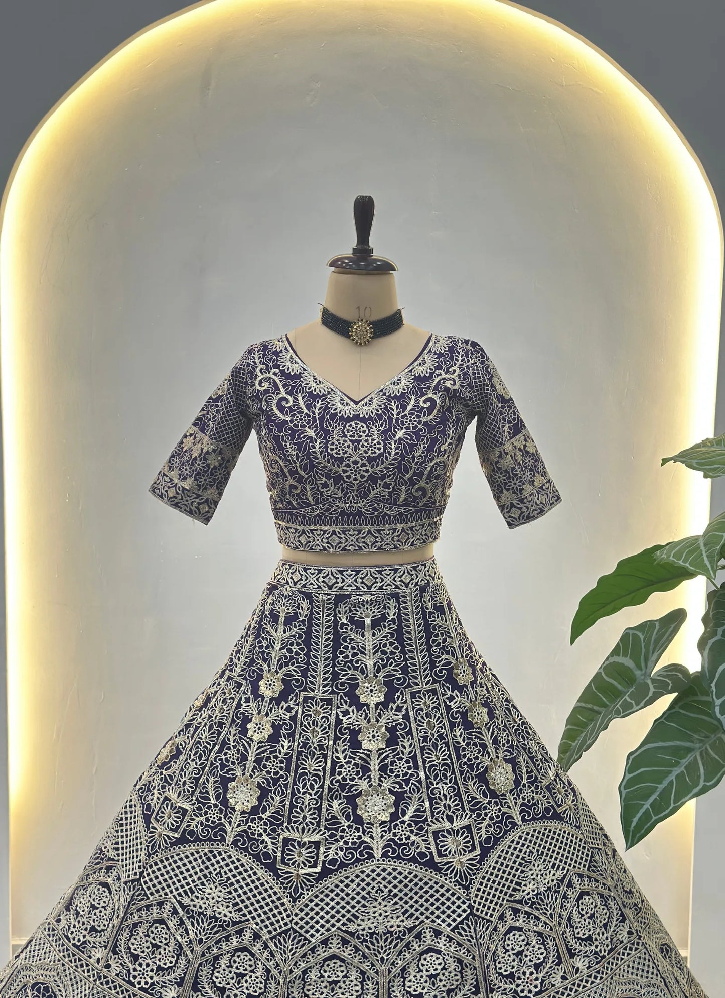 Blue Zari  Embroidery Lehenga Choli