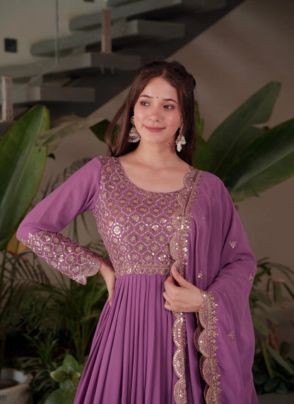 Heavy Faux Georgette Sharara Suit