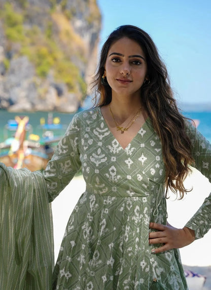 Xena Anarkali Suit Pista