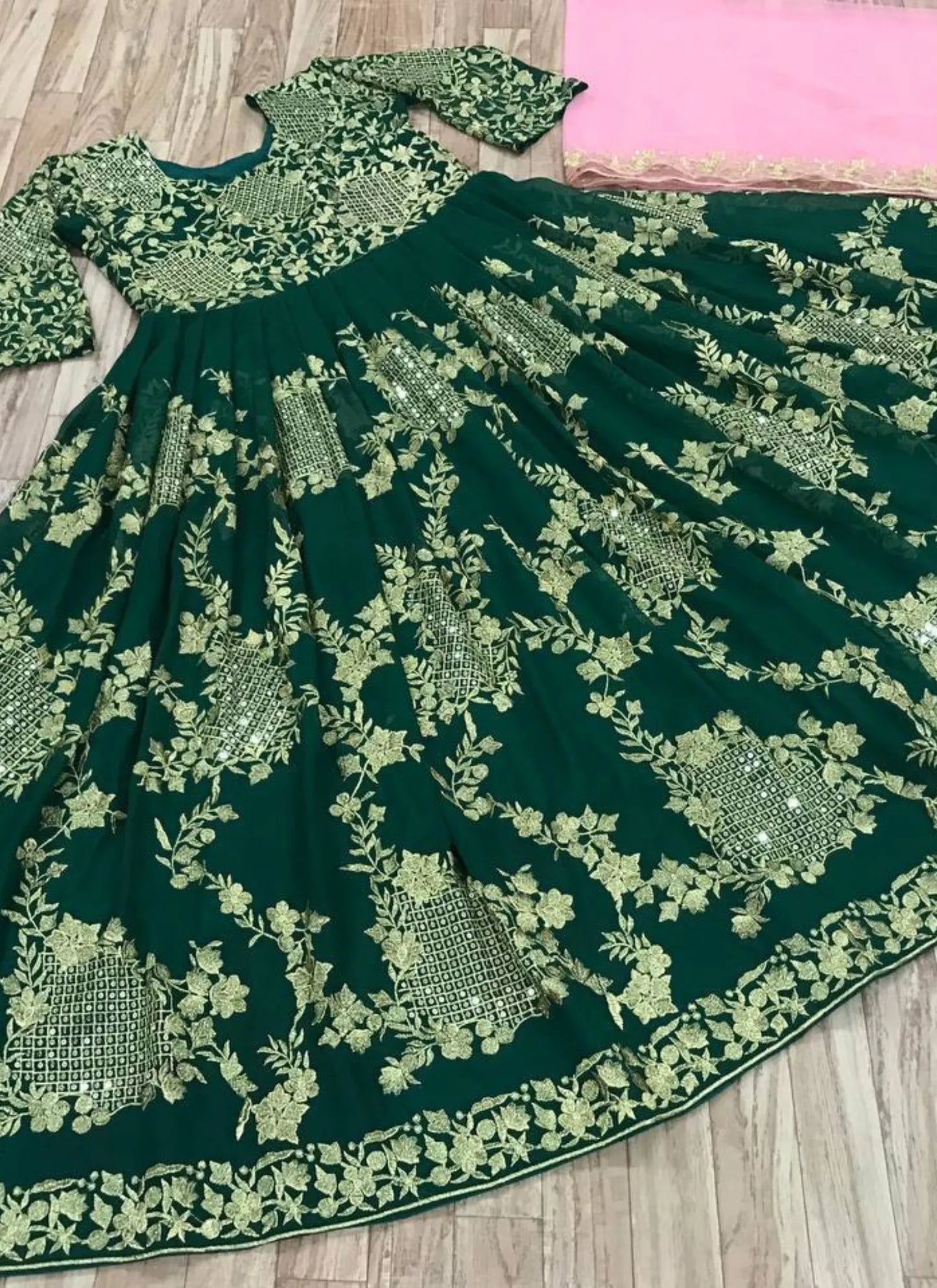 Beautiful Georgette Embroidery Gown