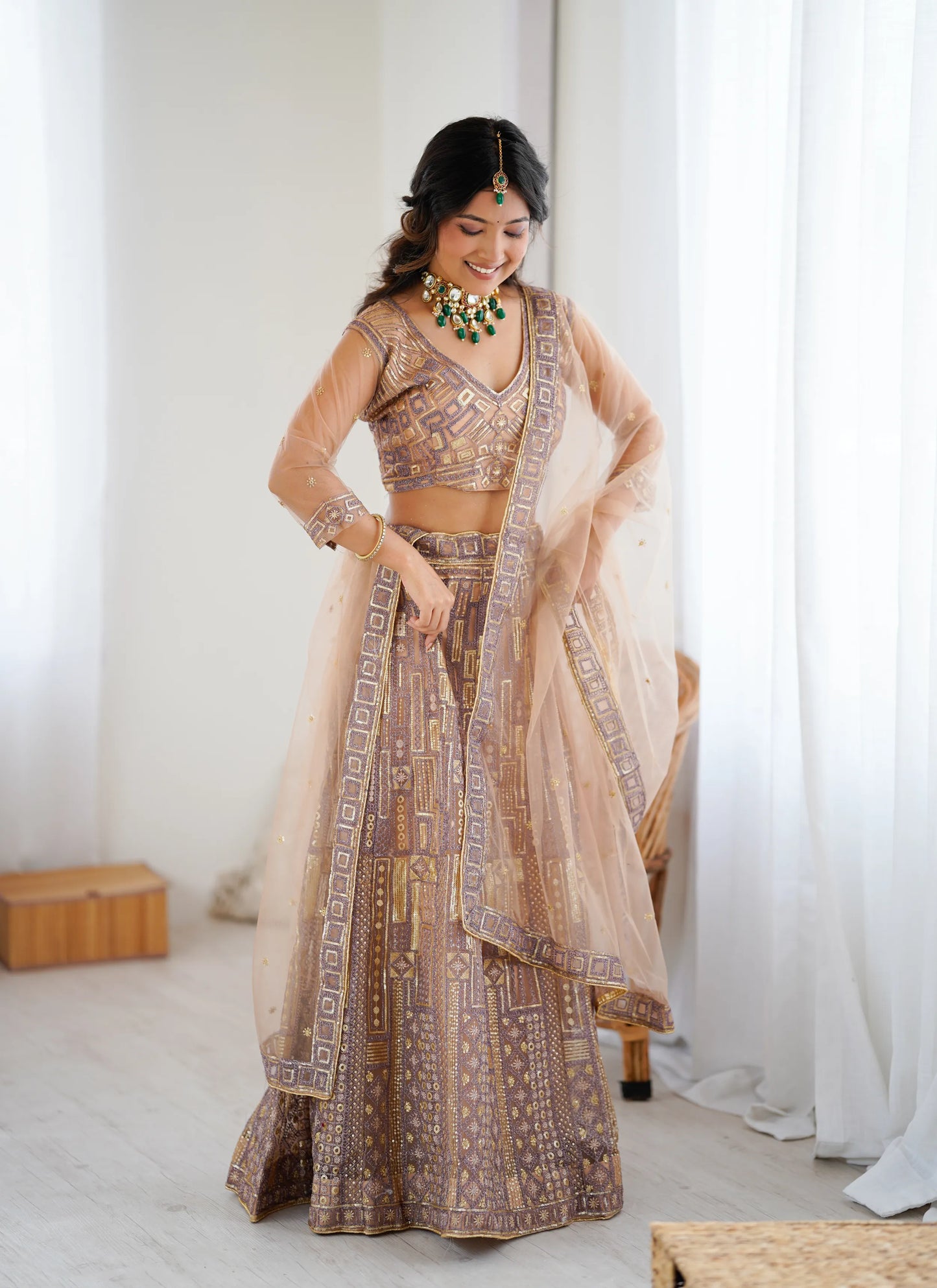 Premium Soft Butterfly Embroidery Lehenga Choli