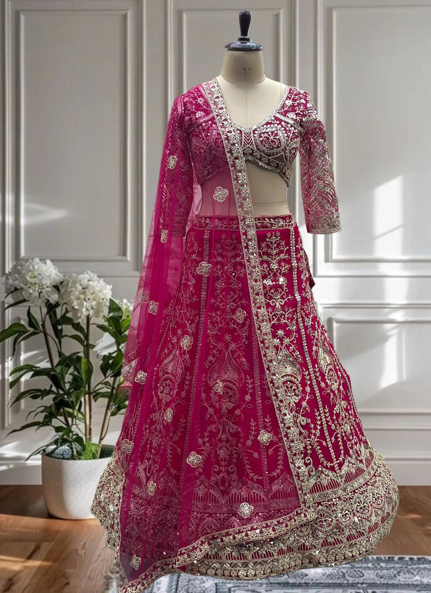 Regal Embroidered Lehenga Choli Pink