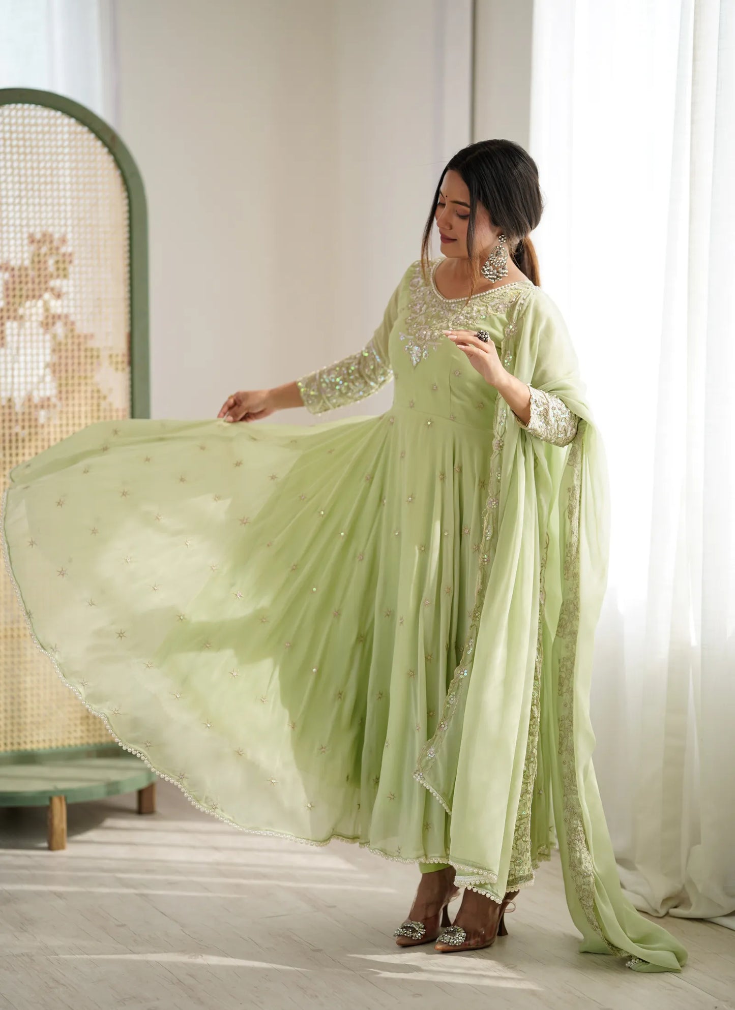 Pista Rembo Sequence Designer Anarkali Suit