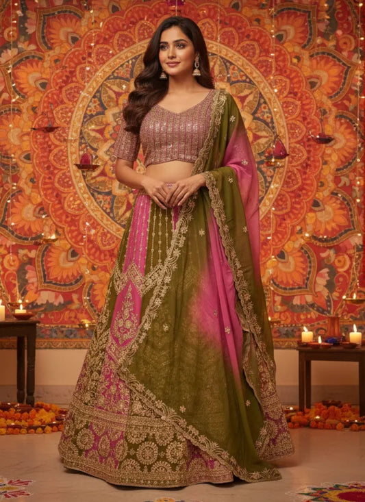 Premium Faux Georgette Beautiful Lehenga Choli