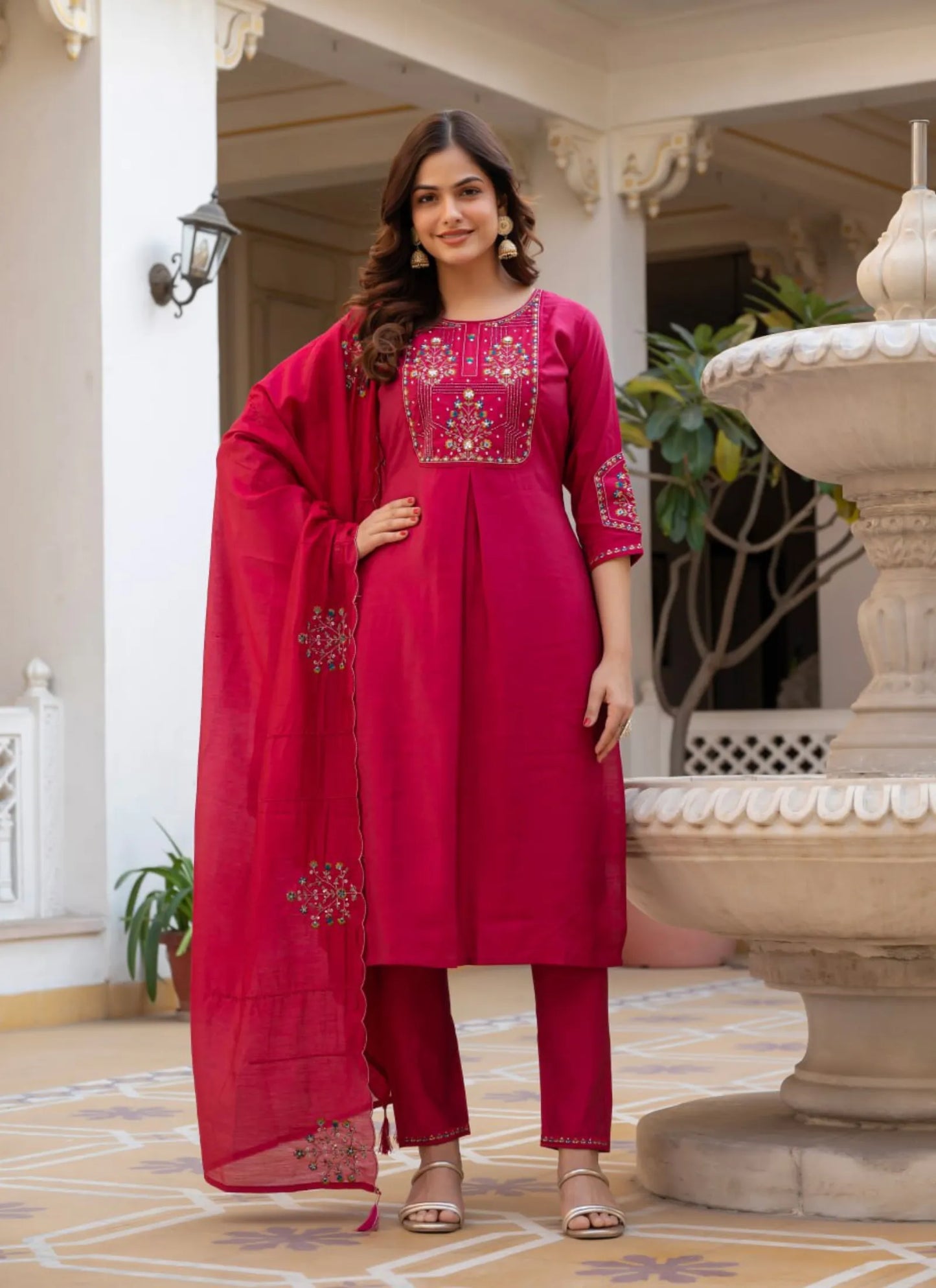 Rani Pure Viscose Designer Kurti Set