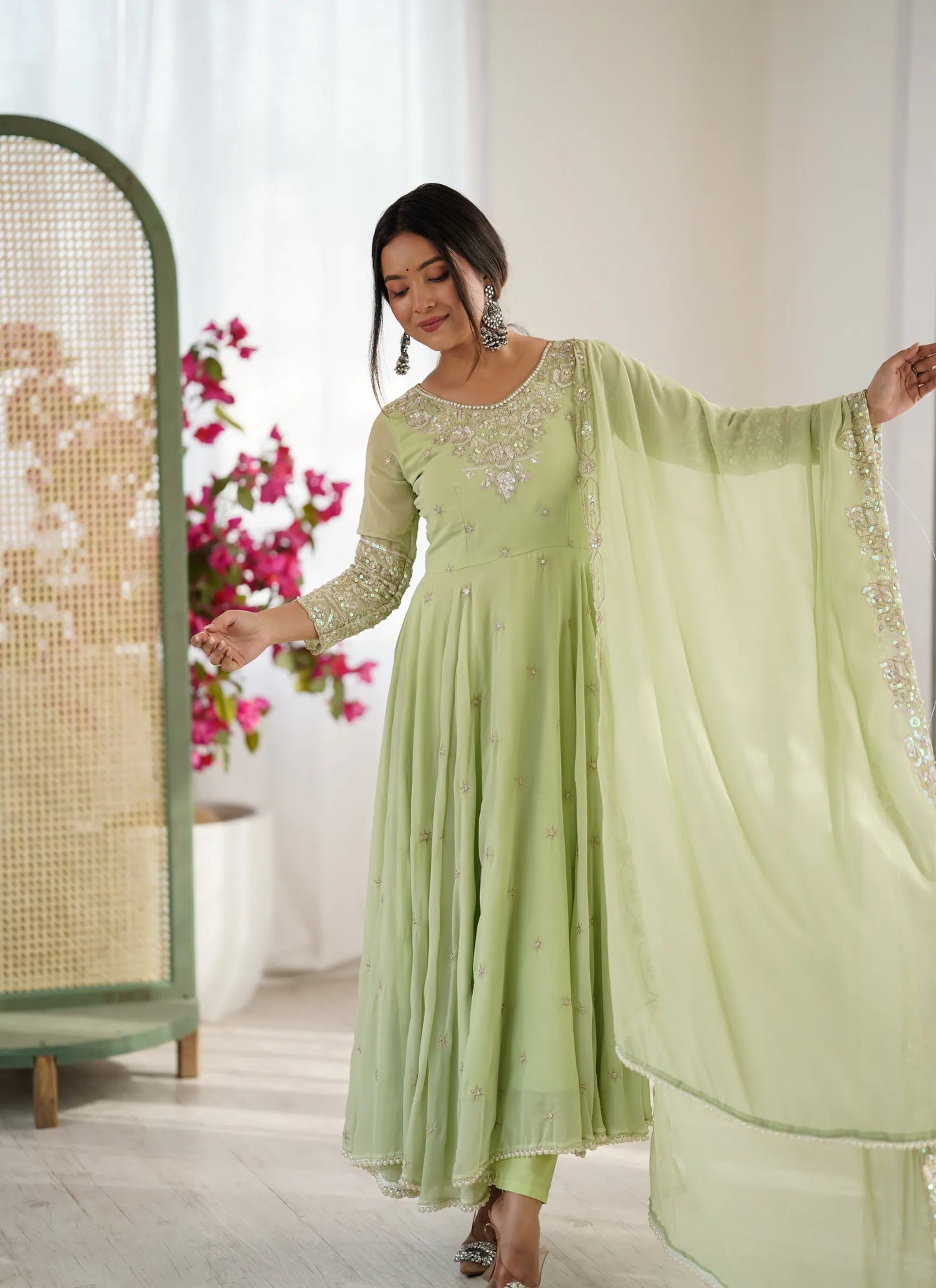 Pista Rembo Sequence Designer Anarkali Suit