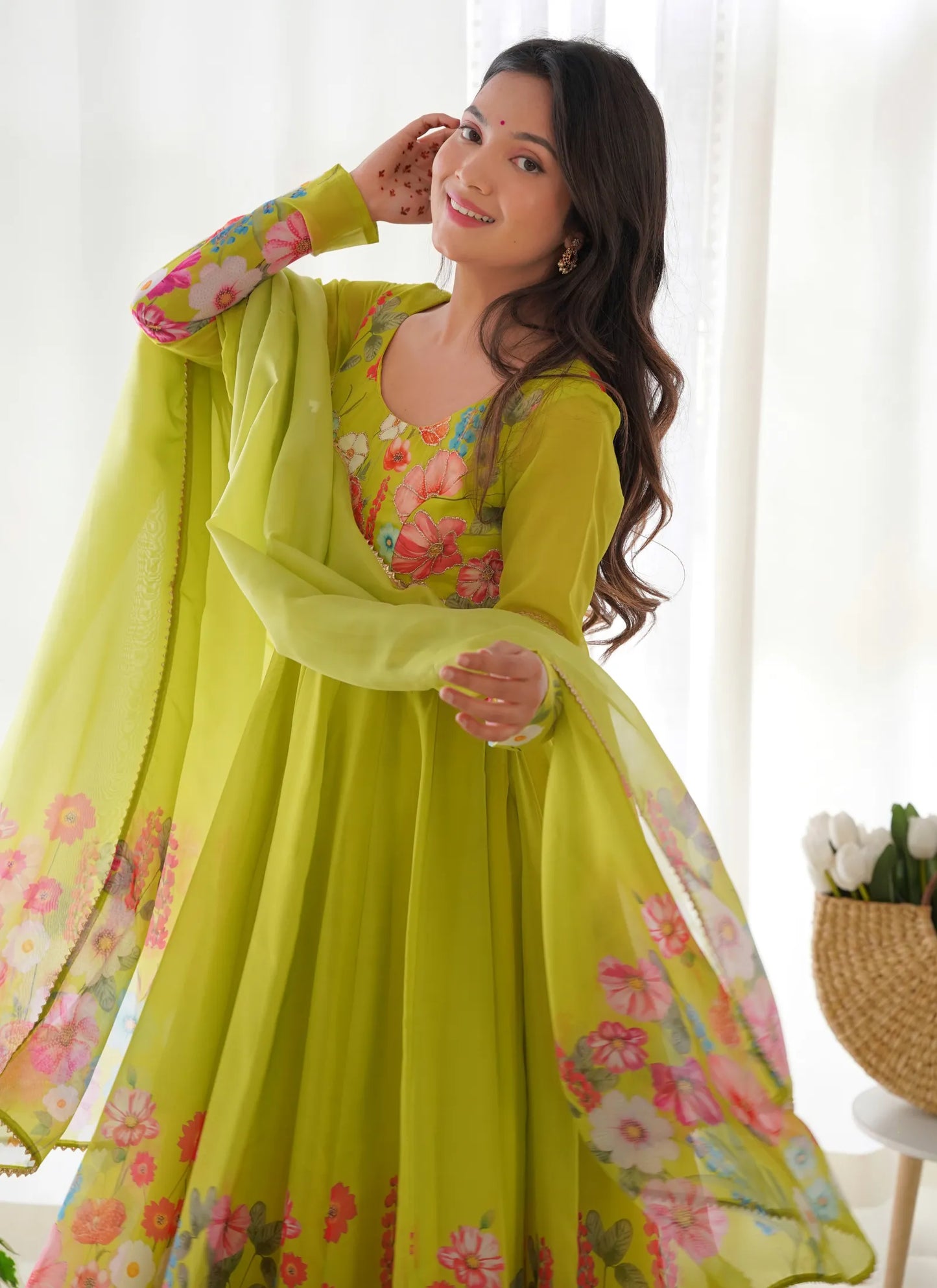 Pure Soft Organja Silk Anarkali Liril