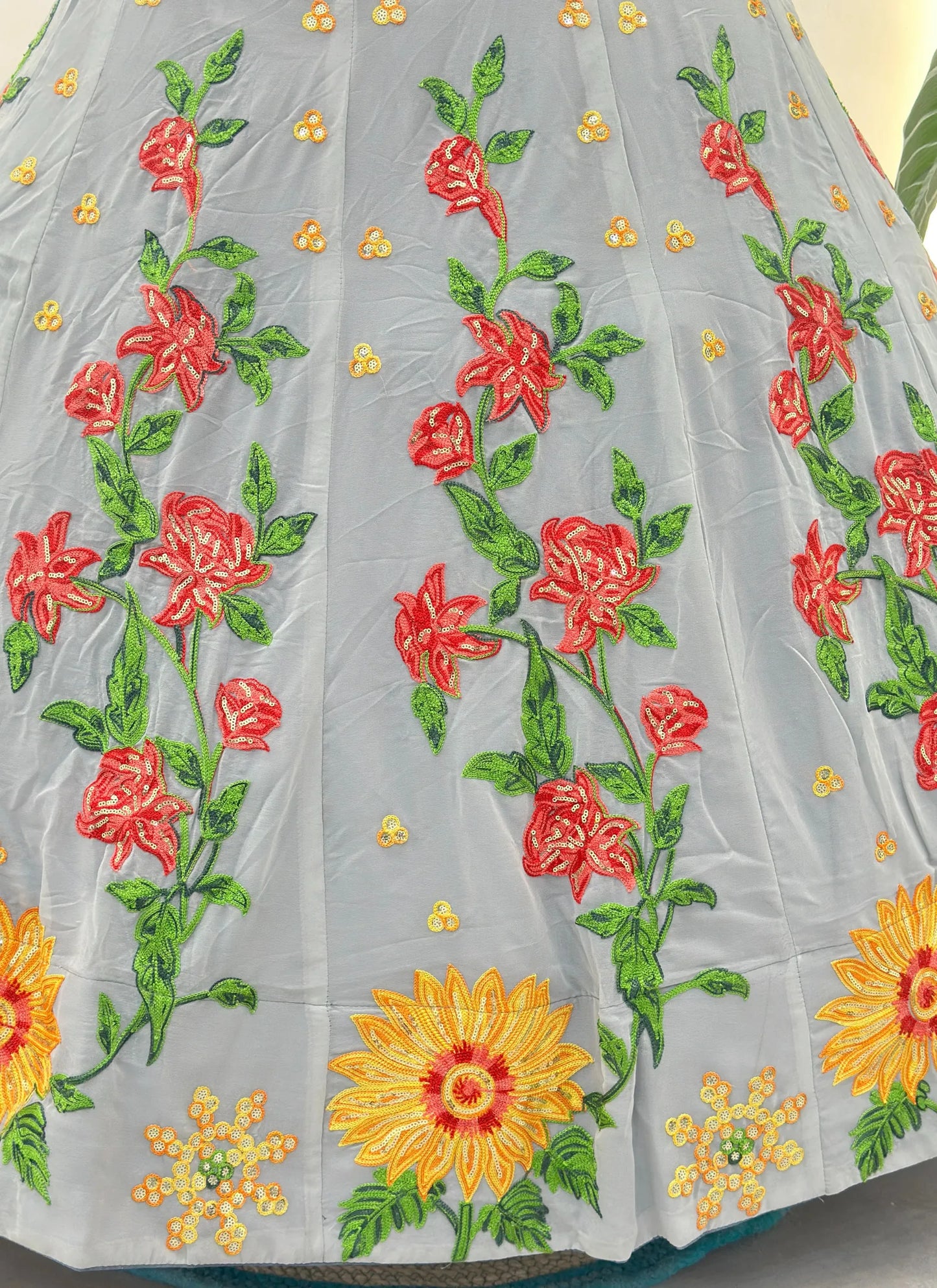 Floral Embroidery Faux Georgette Lehenga Choli