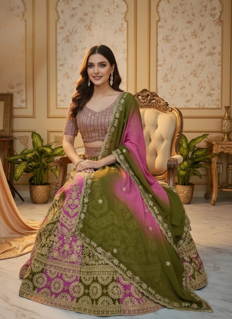 Premium Faux Georgette Beautiful Lehenga Choli