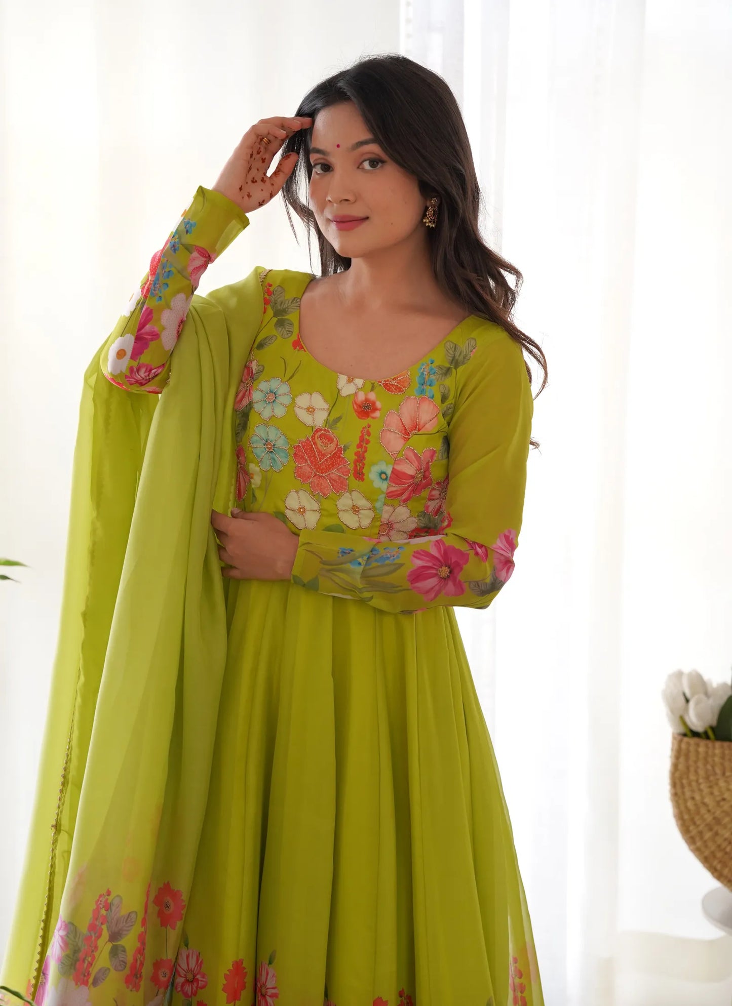 Pure Soft Organja Silk Anarkali Liril