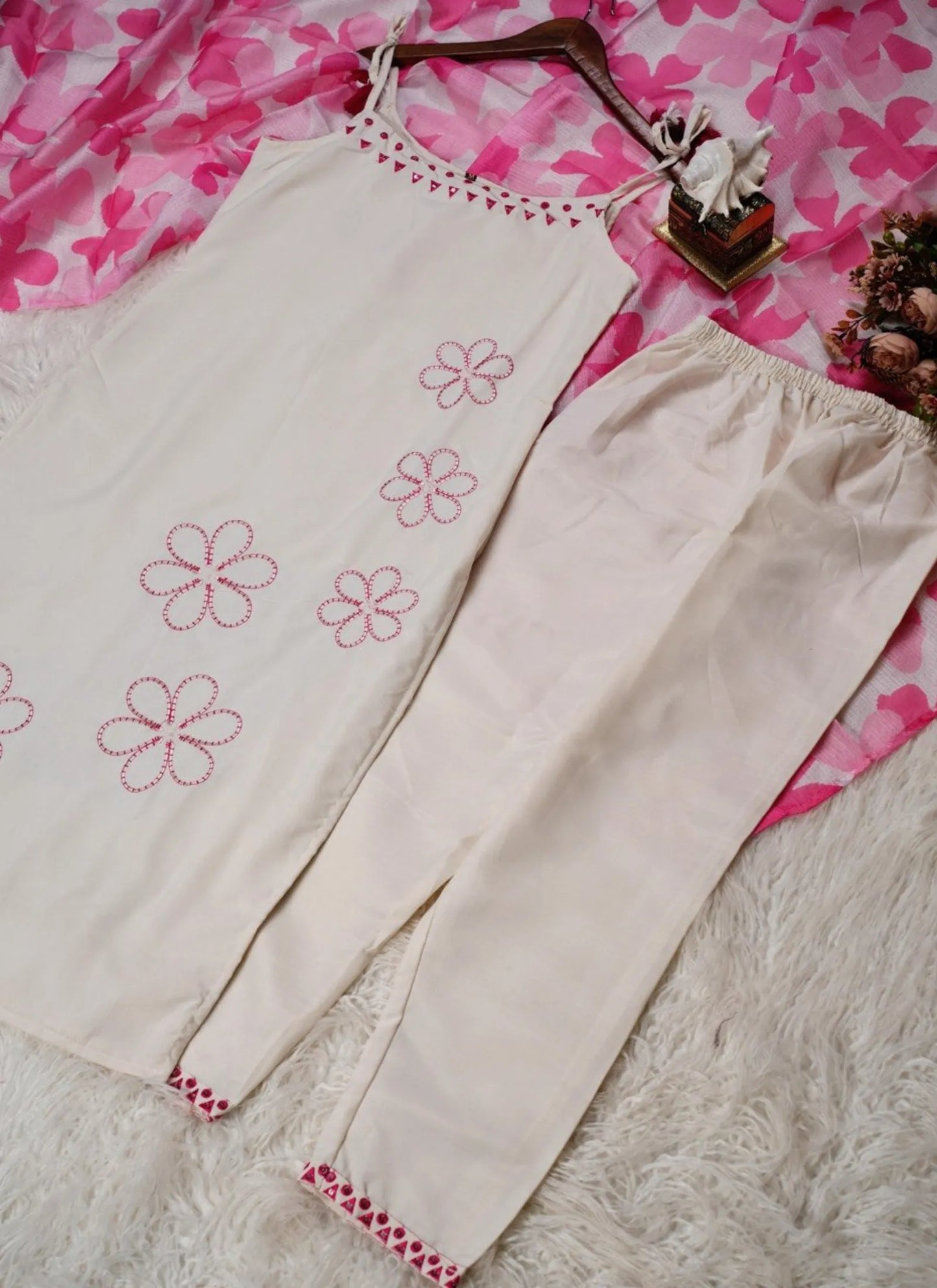 Pink Rayon Slub beautiful Suit Set (Copy)