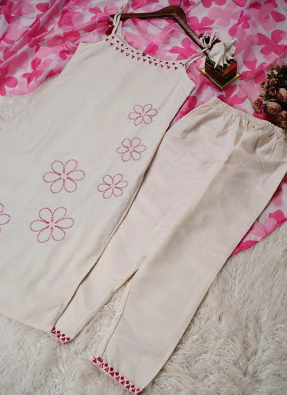 Pink Rayon Slub beautiful Suit Set (Copy)